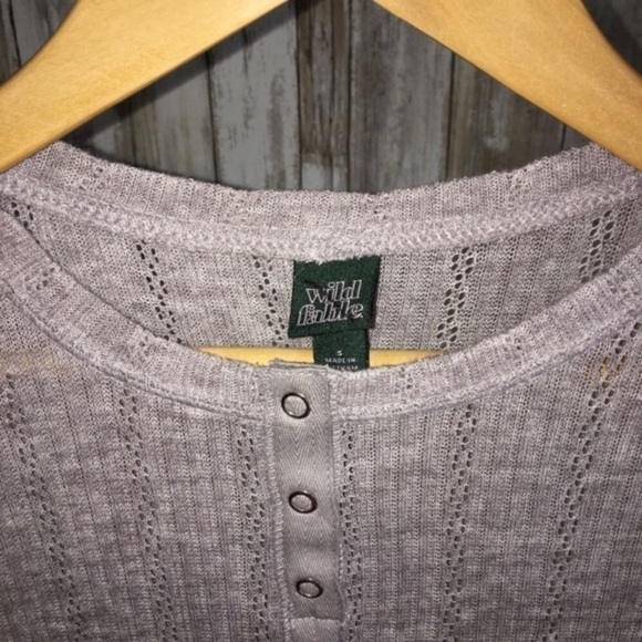 Wild Fable Grey Button Thermal - Picture 4 of 4